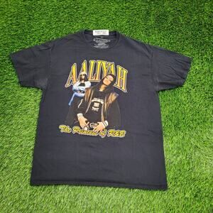 Aaliyah Rap-Tee Shirt Womens Large 20x27 Black R&B